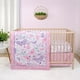thumbnail image 1 of The Peanutshell Juego de Cama para Cuna Rosa y Morado Butterfly Song Bebé Niña, Set de Habitación para Bebé de 3 Piezas, 1 of 7