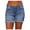 Blue, variant on ibuvkizy Womens Shorts Clearance,Casual Summer Shorts for Women, New Women Short Female Pockets Wash Shorts,Comfy Short Pants Drawstring Elastic Waist Pocketed Shorts