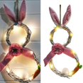 thumbnail image 4 of Guirnalda de conejo de Pascua YONGSHENG de Ratán hecha a mano con luz Led, 4 of 5