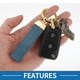 thumbnail image 4 of Llavero de Coche Único Bargains Llavero Universal con Anillo para Llaves de Fob para Casa Aleación de Zinc Tono Dorado Azul 1 Juego, 4 of 6