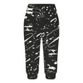 thumbnail image 3 of SHTXOZHI Capri Pants for Women Summer Beach Casual Cropped Pants Elastic Waisted Print Trousers, 3 of 5