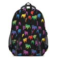 thumbnail image 3 of Bulldog Black Pattern Cute School Backpack Bag with Padded Back and Adjustable Shoulder Straps 16.9 X 12.6 X 5.9 Inches, 3 of 5
