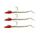 thumbnail image 2 of Señuelo cebo de pesca Greeniant 3 uds cabeza pez bajo anzuelo aparejos artificiales color rojo y blanco, 2 of 6