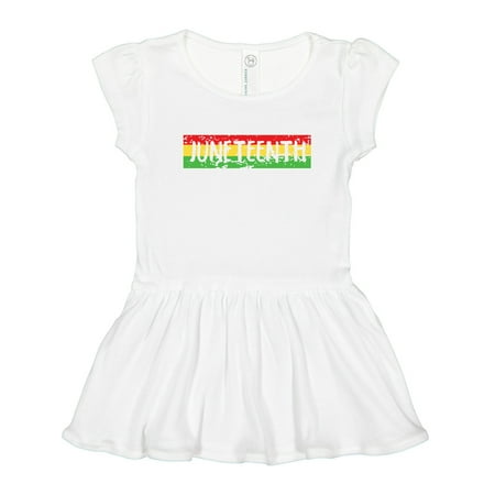 

Inktastic Juneteenth Banner in Red Yellow and Green Gift Toddler Girl Dress