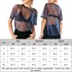 thumbnail image 2 of Camisetas De Verano Camisetas de mujer Perspectiva Moda Dama Sexy Camiseta transparente Clubwear (Azul XL) Ygjytge para Mujer Azul T XL, 2 of 9