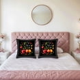thumbnail image 2 of Set of 2 Decorative Throw Pillow Covers 18x18in - Vibrant Fruit Design on Black Background Perfect for Couch Bed or Car, 2 of 8