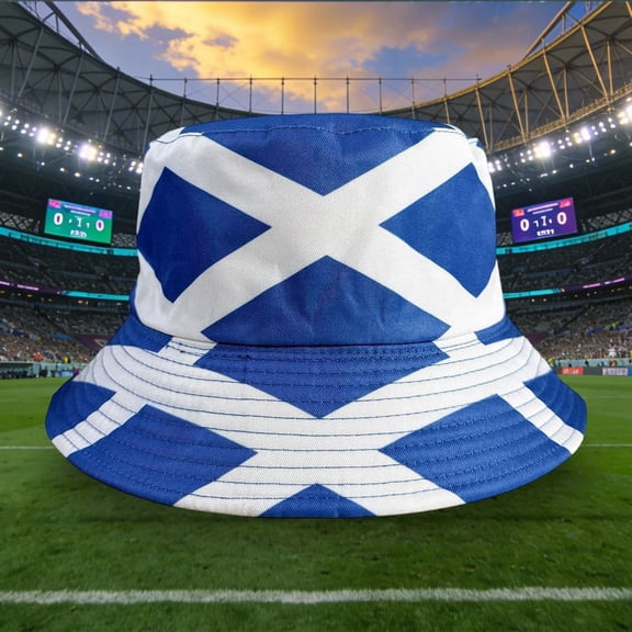 Scotland Flag Bucket Hat with Wide Brim – Breathable Sun Hat for Outdoor Sports, Hiking & Football Matches – Adjustable Unisex Fisherman Cap for Fan Events (One Size)
