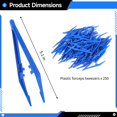 thumbnail image 4 of Pinzas de plástico de 250 piezas, pinzas desechables con crestas para los dedos, puntas dentadas y pinzas de punta estrecha para laboratorios de manualidades médicas y clases de ciencias escolares, 4 of 5