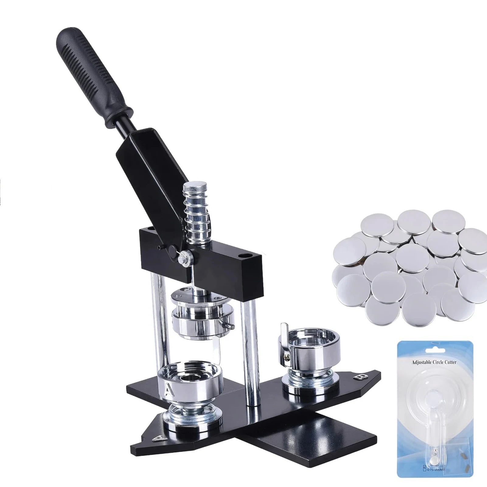 58mm Button Maker Set Professional Manual Pin Badge Making Machine Including Metal Mold ,Beginner-Friendly