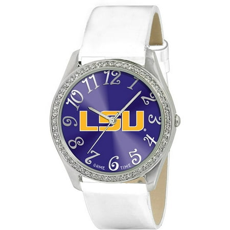 Game Time NCAA Women's Louisiana State Tigers Glitz Watch, Silver