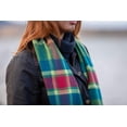 thumbnail image 2 of Foxford Woolen Adult Wool Extra Fine Merino Wool Scarf – Block Check, One size, 2 of 6