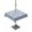 LightSteelBlue White, variant on Light Blue White Leaves Outdoor Tablecloth with Umbrella Hole, Spring Pastoral Rustic Botanical Spillproof Waterproof Outdoor Table Cover, Patio Tablecloths for Party/Garden/Picnic, Square 54"x54"