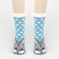 thumbnail image 2 of Winter Velvet Socks for Women,Thickened Lambskin Socks,Women's Winter Warm Postpartum Socks,Carpet Socks,Thickened Cake Socks Animal Series Floor Socks With Letter Glue The Sole, 2 of 3