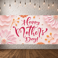thumbnail image 2 of Decorative Floral Mother's Day Banner with Pink White Flowers for Spring Celebration Family Gathering Home Decoration, 2 of 8