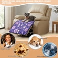 thumbnail image 4 of ZIATUBLES Skull Moon Floral Print Recliner Chair Cover, Quilted Polyester Furniture Protector with Anti-Slip Silicone Dots, Washable Pet Friendly Seat Cushion Slipcover for Living Room, 4 of 8