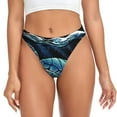 thumbnail image 1 of Balery Ocean Turtle Tangas de Algodón para Mujer con Estampado – Ropa Interior Sexy, Transpirable, G-string-Small, 1 of 1