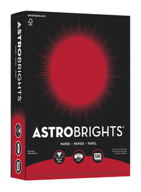 Astrobrights Premium Color Paper, 8-1/2 x 11 Inches, Re-Entry Red, 500 Sheets