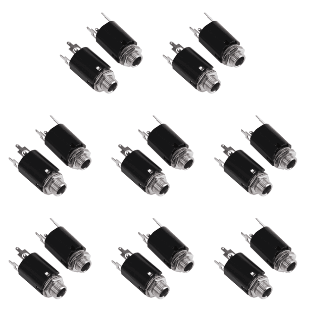 2 Uds Pastilla Eléctrico Jack Metal 6 5mm Accesorios Guitarra Repuesto