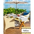 thumbnail image 5 of Hokiten Outdoor Tablecloths with Umbrella Hole & Zipper, Spring Sunflower 60 x102 Inch Rectangle Tablecloths, Yellow Plaid Bows Country Rustic Waterproof Table Cloth, Patio/Pool/Picnic Table Covers, 5 of 7