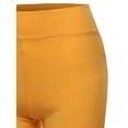 thumbnail image 4 of A2Y Women's Basic Solid Premium Cotton High Rise Bike Shorts Dark Mustard 1XL, 4 of 6