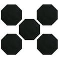 thumbnail image 1 of Furnish My Place Modern Plush Solid Black Color Rug - Pets and Kids Friendly Rug, Indoor/Outdoor Mat, Area Rugs Great for Kids, Pets, Event, Wedding, Living Room, Made in USA, 2' Octagon - Set of 5, 1 of 10