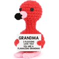 thumbnail image 1 of Juguete de ganchillo con forma de flamenco, Bdayption, divertido regalo para abuela, 1 of 7