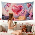 thumbnail image 4 of Valentine Tapestry Under $5! Yannianjz Valentine's Day Wall Decor Tapestry, Oversized Polyester Wall Hanging for Living Room Bedroom, Festival Home Tapestry for Party, Room Decoration for Valentine's, 4 of 6
