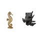 thumbnail image 1 of Escultura de resina dorada, adorno para sujetalibros, para oficina, dormitorio, sala de estar, armario, chimenea, estantería, soporte decorativo para, 1 of 8