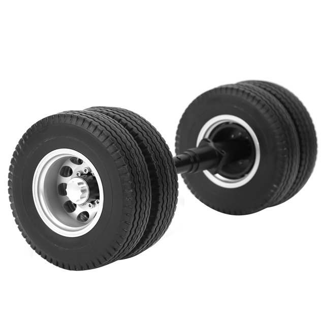 Filfeel RC Trailer Tire RC Tire Non‑Powered Rear Axle Tire 10 Hole Wheel Hub Fit For 1/14 Tractor Trailer RC Rear Axle Tire