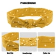 thumbnail image 4 of Polka Dot Bow Headband Fashion Cute Cotton Hair Band for Teenager Yellow  7.7Inch, 4 of 6