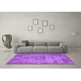 thumbnail image 3 of Ahgly Company Indoor Square Oriental Purple Industrial Area Rugs, 4' Square, 3 of 4