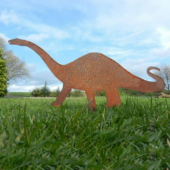 Metal Dinosaur Fence Post Topper, G