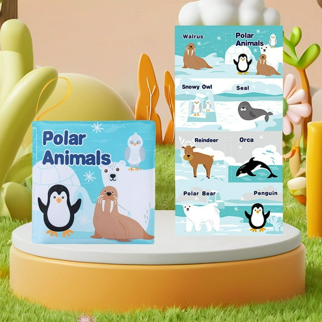 Crinkle Sound Cloth Book for Babies, TearProof Sensory Fabric Book with Interactive Pages, Early Educational Soft Book for Infant Learning and Tactile Development