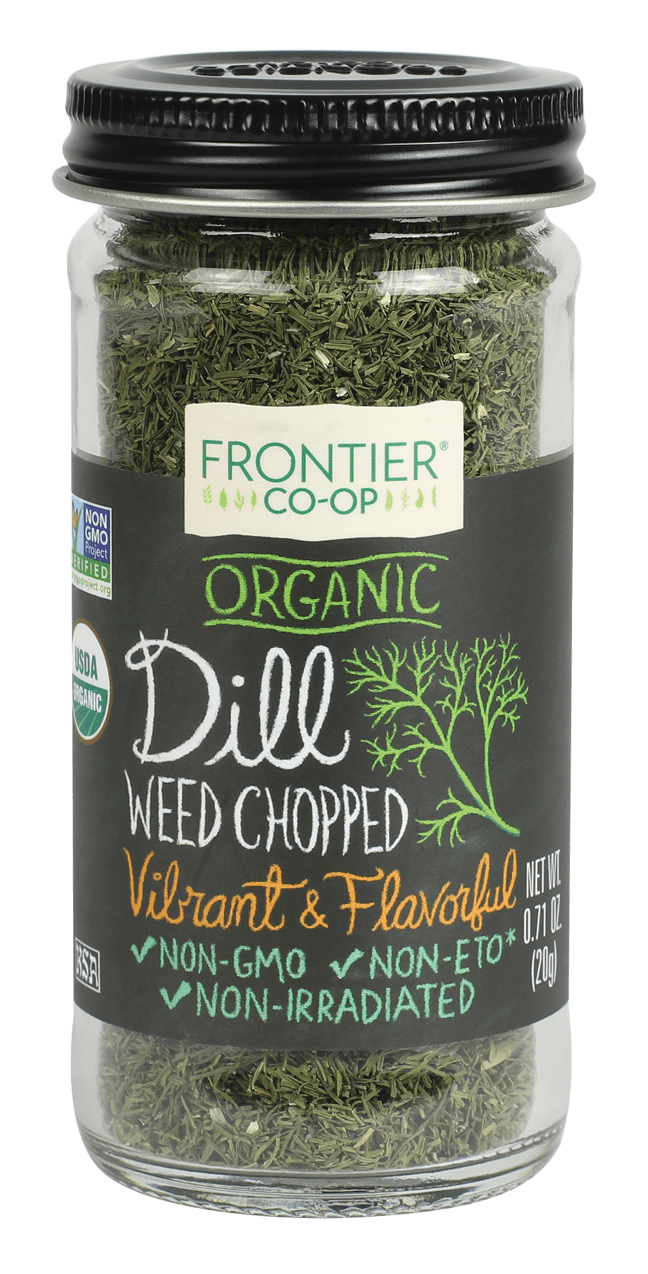 Frontier Co-op Dill Weed Cut and Sifted Certified Organic 0.71 oz. bottle