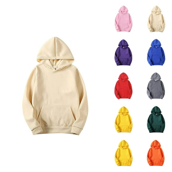 Basic Hoodies for Men 2025 Long Sleeve Hooded Sweatshirt with Pockets Fall Winter Pullover Hoodie Mens Hoodies
