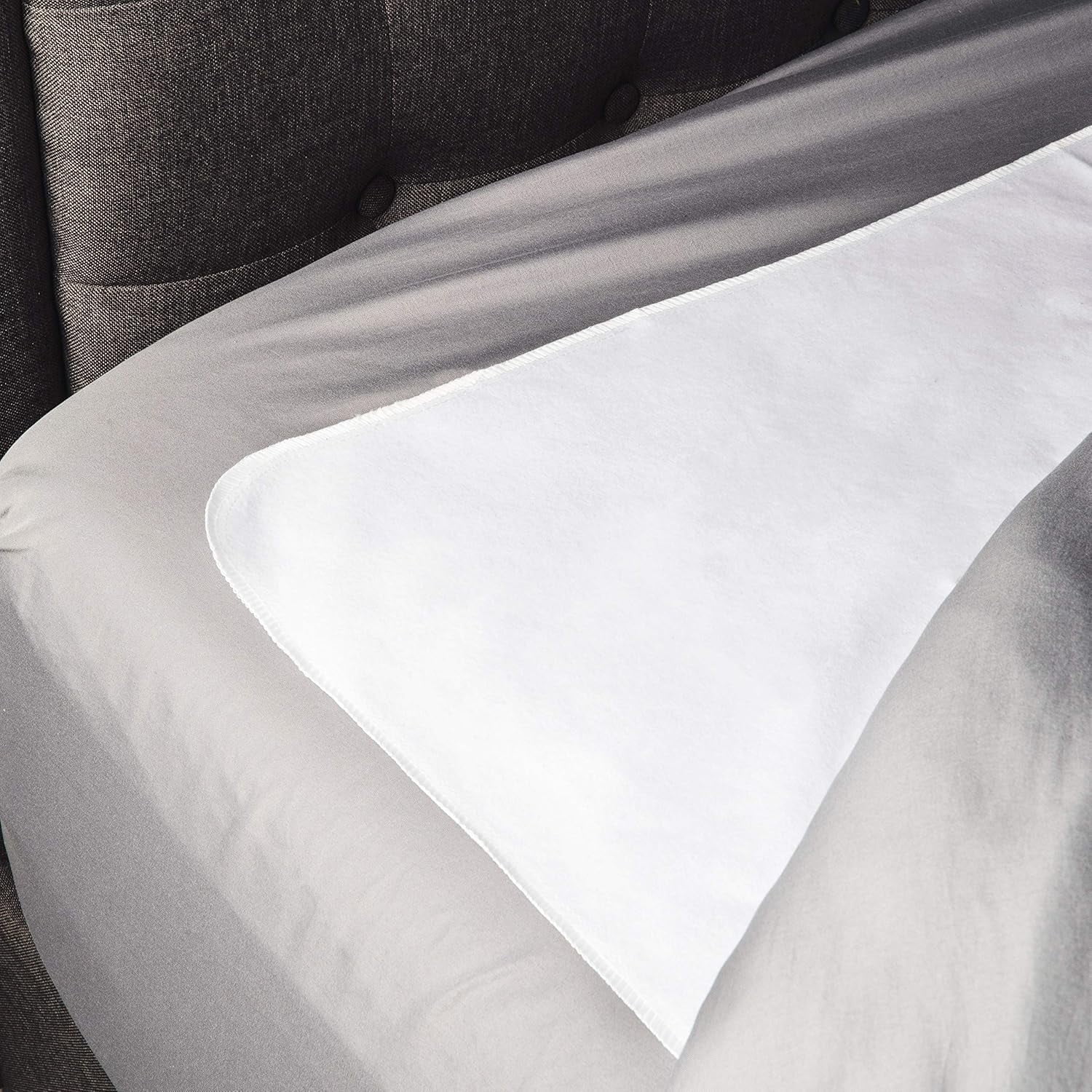 2 Pack DMI Premium Flannel and Waterproof Rubber Sheet Protector, Reusable Incontinence Bed Pads and Spill Protection, 36x54 Inches, Washable