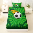 thumbnail image 3 of Erosebridal Soccer Sport Lovers Twin Sheet Sets,Football Ball Games Bedding For Kids Boys 3pcs, 3 of 6