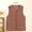 Coffee, variant on Womens Thermal Vest V Neck Sleeveless Pocket Zipper Inside Wearknit Solid Color Polyester Jacket For Winter Warmth Plus Size Outdoor Casual