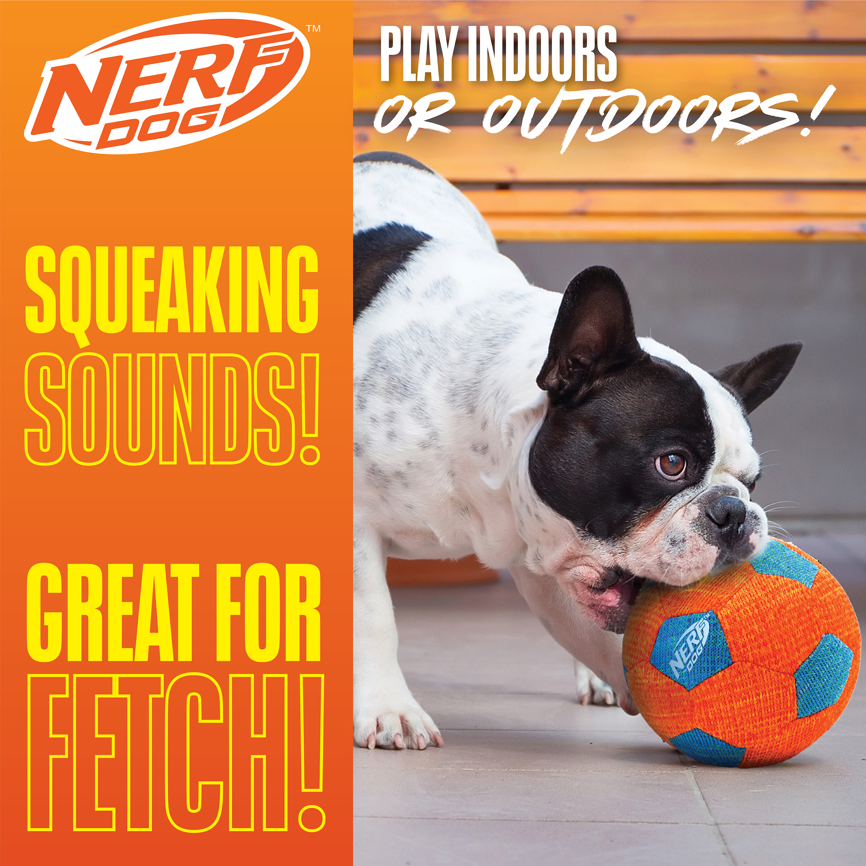Nerf Dog X-Weave Squeak Soccer Ball photo 3