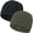 2 Black & Army Green, variant on 100% Cotton Skull Caps for Men Women Breathable Night Cap Sleep Hats Soft Lightweight Running Beanie Helmet Liner