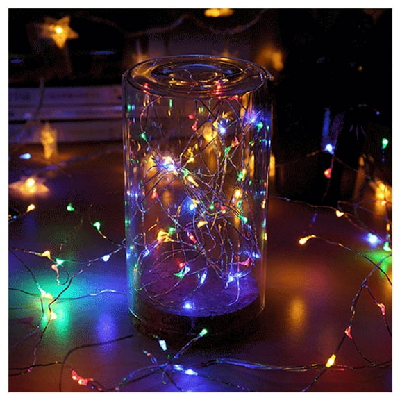 Globe String Lights, 16.5ft/5m 50 LED 6W Waterproof Fairy Lamp Battery Powered DC 5V Decorative Lights for Bedroom, Patio, Garden, Gate, Yard, Parties, Wedding, Indoor, Outdoor (Colorful/ Multi Color)