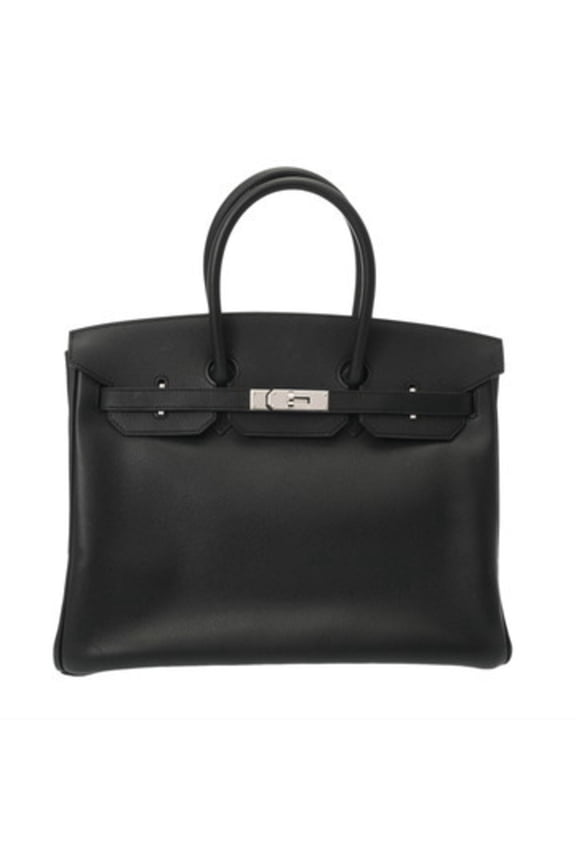 Pre-Owned HERMES Birkin 35 Black K Stamp (circa 2007) Men's/Women's Epsom Leather Handbag AB...
