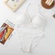 thumbnail image 3 of Conjunto de lencería sin aros para mujer, Sujetador de algodón, bragas de cintura baja, Bralette de realce, ropa interior suave, 3 of 5