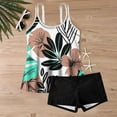thumbnail image 4 of Taqqpue Tankini Swimsuits for Women Two Piece Tummy Control Swimsuits Flowy Blouson Floral Swim Tank Top with Boyshorts S-2XL, 4 of 6