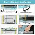 thumbnail image 5 of Baxluxe 55" 7-in-1 Upgraded Kids Trampoline, Reinforced Safe Design with Adjustable Height & Net, 500lbs Capacity Indoor and Outdoor Mini Trampoline for Boys & Girls Ages 3-8, Blue Dinosaur, 5 of 7