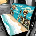 thumbnail image 2 of Uourmeti Rear Bench Seat Cover for Interior Auto Interior, Skeleton Beach Theme 2 Pcs Set Car Back Seat Covers Durable Non-Slip, 2 of 7