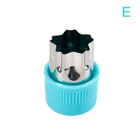 

1PC Vegetables Cutter Various Shapes Plastic Handle Portable Cook Tools Blue Stainless Steel Fruit Cutting Die Kitchen Gadgets