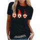thumbnail image 1 of Blusa de manga corta con estampado de otoño y cuello redondo informal de verano para mujer Pompotops hfajkhk139982, 1 of 4