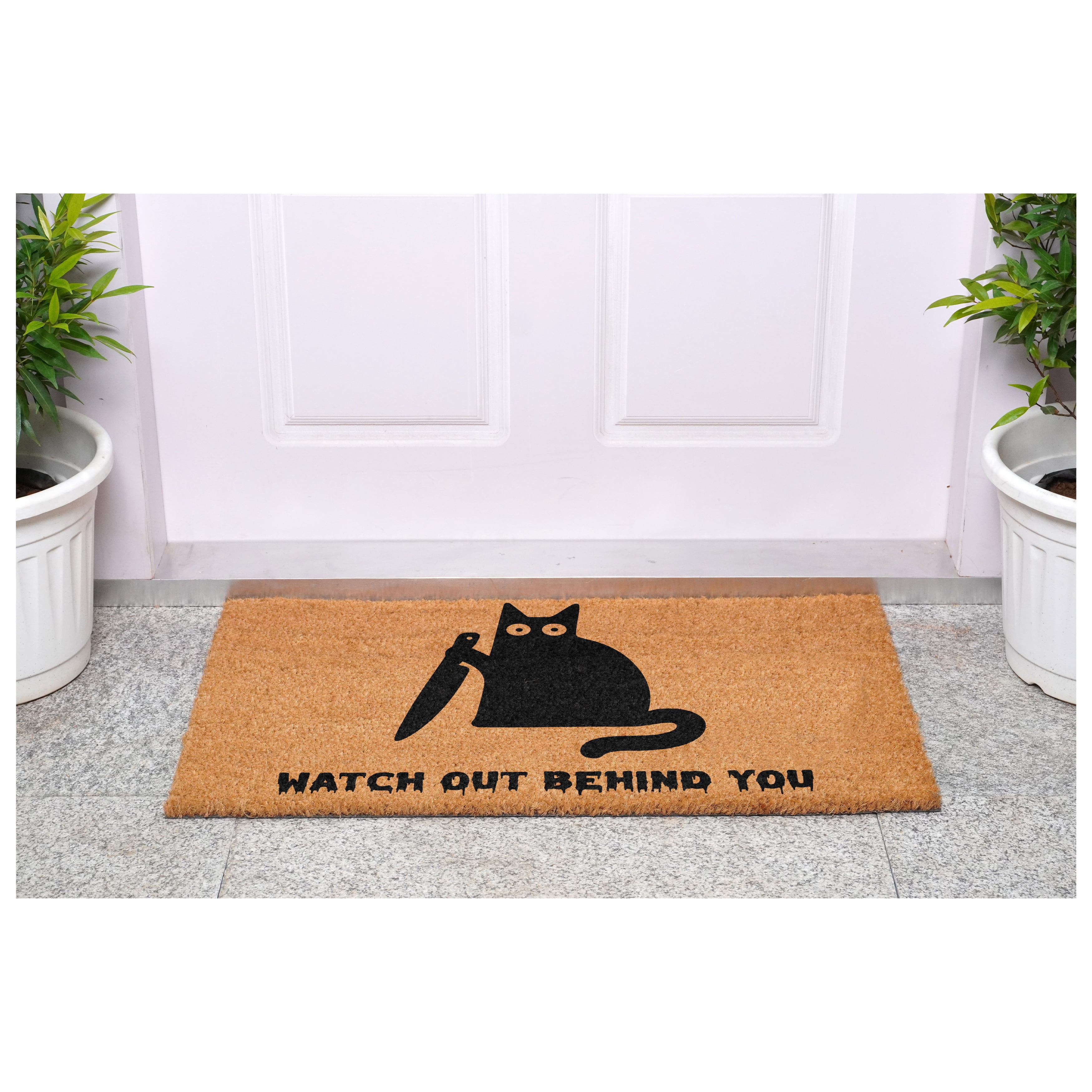 Watch Out Cat Doormat, 17" x 29"