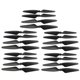 thumbnail image 1 of 20 / Paquete Props de Hélices para - Repuestos de Cuchillas de Rotor de Cuadricóptero RC para Piezas de Reparación Bugs - CW Y CCW Negro CUTICAT Hélice de avión RC, 1 of 8